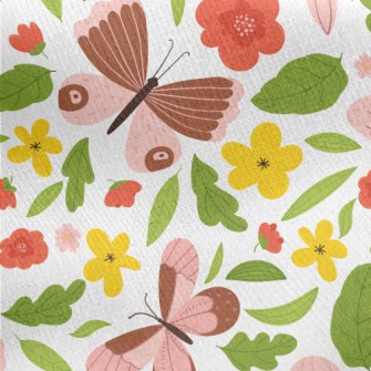Country Garden Butterfly Jersey Backed Fleece