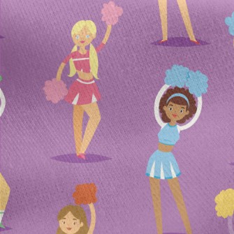 Energetic Cheerleading Girls Jersey Backed Fleece