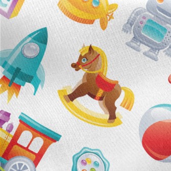 Trojan Robot Toy Jersey Backed Fleece