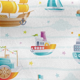 Sailing Ship Cruise Ship Jersey Backed Fleece