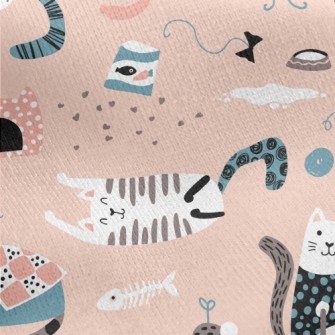 Everyday Lazy Cat Jersey Backed Fleece