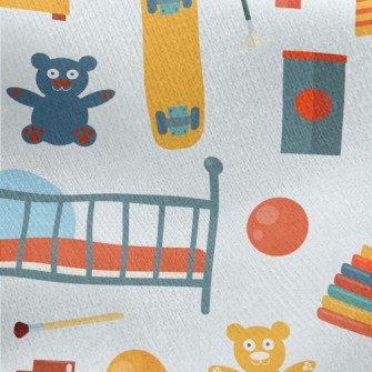 Carefully Decorated Baby Room Jersey Backed Fleece