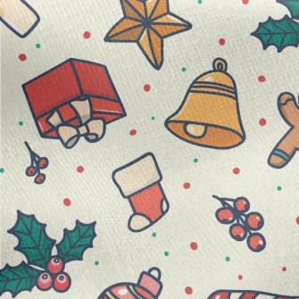 Christmas Gift Gingerbread Man Jersey Backed Fleece