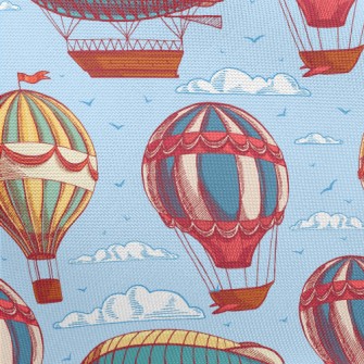 Hot Air Balloon And Flying Boa Pongee