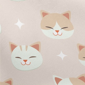 Smiling Cat With Crooked Eyes Pongee