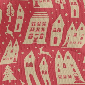 Small And Cozy Christmas House Stretch Jersey