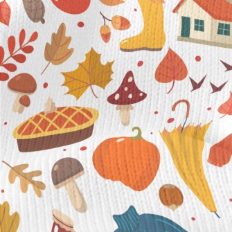 Autumn Pumpkin Pie Maple Leave Stretch Jersey