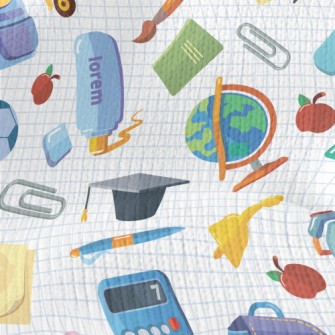 School Supplies Stretch Jersey