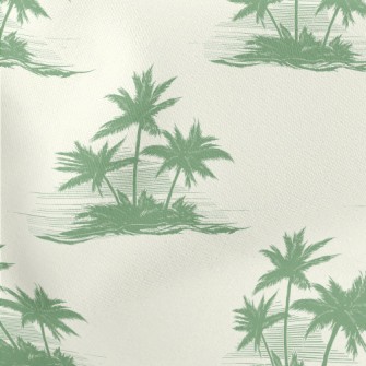 Drifting Island Coconut Tree Lightweight Cotton Poplin