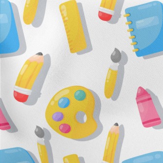 Little Painter Sketch Watercol Lightweight Cotton Poplin