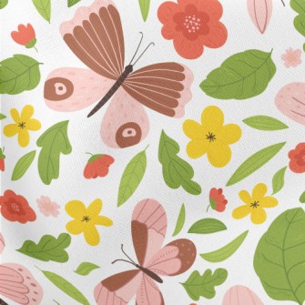 Country Garden Butterfly Lightweight Cotton Poplin