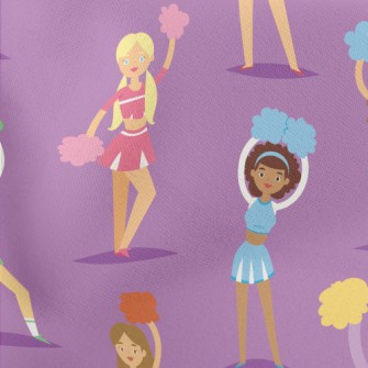 Energetic Cheerleading Girls Lightweight Cotton Poplin