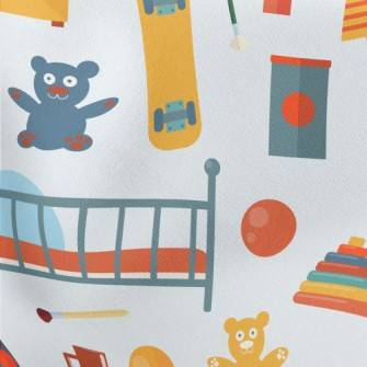 Carefully Decorated Baby Room Lightweight Cotton Poplin