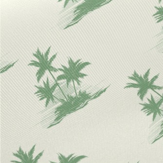 Drifting Island Coconut Tree Midweight Cotton Poplin