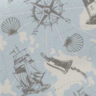 Compass Sailing Trip Midweight Cotton Poplin