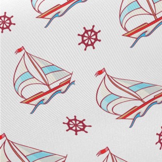 Handsome Sailboat Rudder Midweight Cotton Poplin