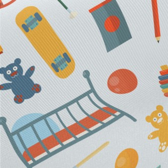 Carefully Decorated Baby Room Midweight Cotton Poplin