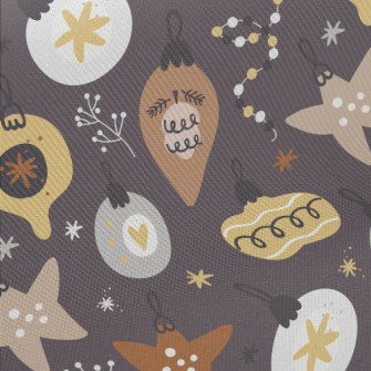 Christmas Light Bulb Hanging D Midweight Cotton Poplin