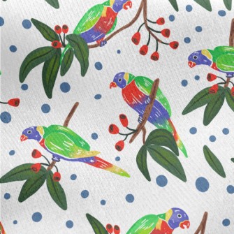 Cartoon Parrot Coloring Jersey Backed Fleece