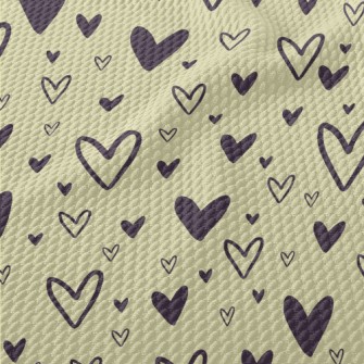 Simple Style Love Heart Birdseye Piqué