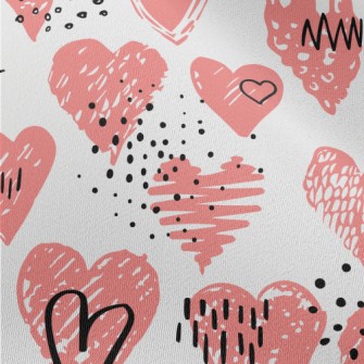 Crayon Heart Graffiti Chiffon