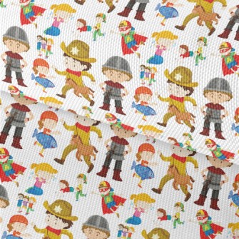 Children In Different Costumes Waterproof Oxford