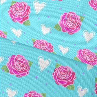 Roses And Love Hearts Waterproof Oxford