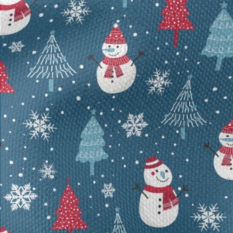 Winter Snowman And Christmas T Waterproof Canvas