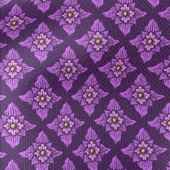 Hand Drawn Purple Flowers Waterproof Canvas