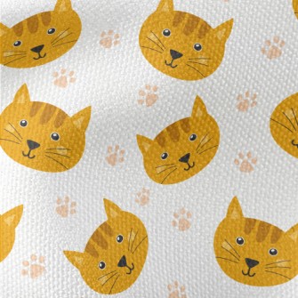 Cute Cat Head Waterproof Canvas