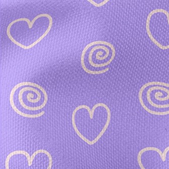 Spiral And Love Graffiti Waterproof Canvas