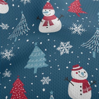 Winter Snowman And Christmas T Athletic Mesh Flat Back