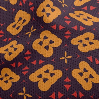 Abstract Colorful Graphics Athletic Mesh Flat Back