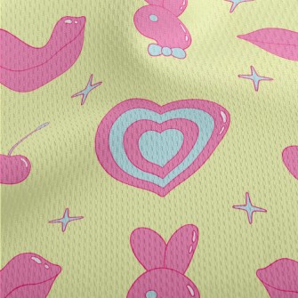 Nostalgic Y2K Pattern Athletic Mesh Flat Back