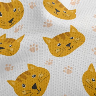 Cute Cat Head Athletic Mesh Flat Back