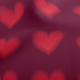 Blurred Love Pattern Athletic Mesh Flat Back