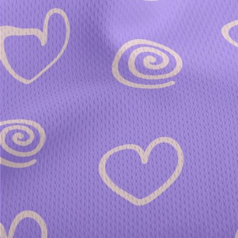Spiral And Love Graffiti Athletic Mesh Flat Back