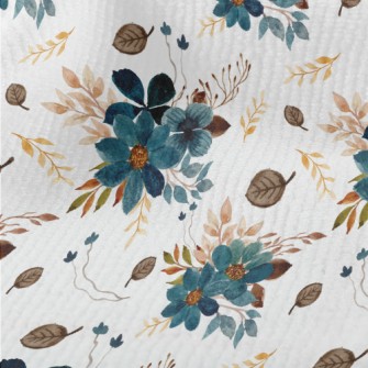 Blue Watercolor Flowers Terry