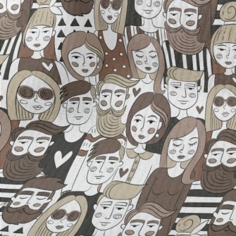 Hand-painted Group Portraits Terry