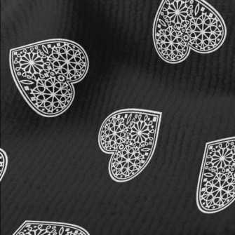 Lace Heart Pattern Terry
