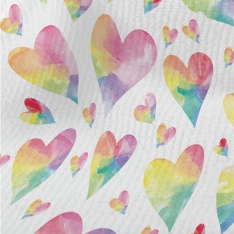 Watercolor Colored Love Heart Terry