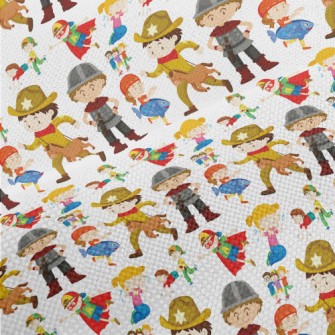Children In Different Costumes Performance Linen
