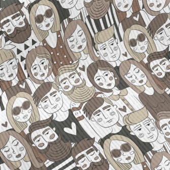 Hand-painted Group Portraits Standard Corduroy