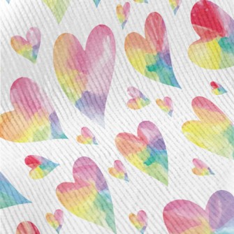 Watercolor Colored Love Heart Standard Corduroy