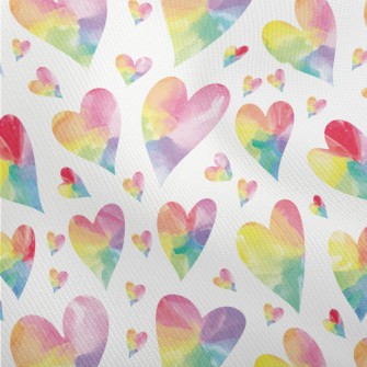 Watercolor Colored Love Heart Dobby