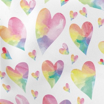 Watercolor Colored Love Heart Stretch Ponte