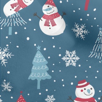 Winter Snowman And Christmas T Micro Fleece