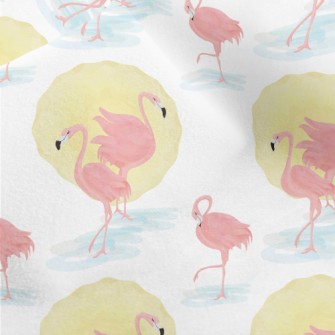 Flamingo And Sun Micro Fleece