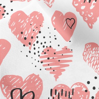 Crayon Heart Graffiti Micro Fleece