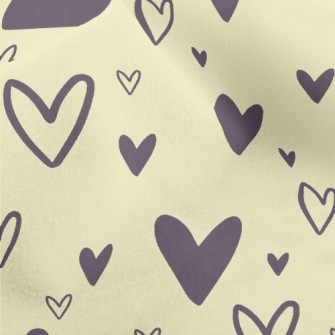 Simple Style Love Heart Micro Fleece